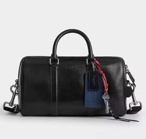 B3-009 Coach Venturer Duffle Bag 27 with Key Charm NWT Black